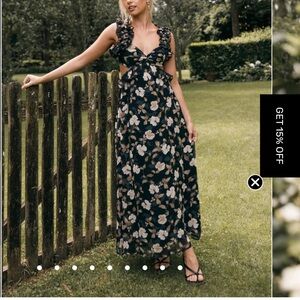 Petal & Pup Lucan Frill Maxi Dress - Size medium